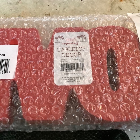 mirror tile and wood “love” tabletop sign - Picture 4 of 4